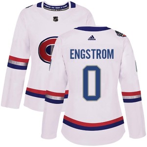 Montreal Canadiens Adam Engstrom Official White Adidas Authentic Women's 2017 100 Classic NHL Hockey Jersey