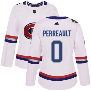 Montreal Canadiens Jacob Perreault Official White Adidas Authentic Women's 2017 100 Classic NHL Hockey Jersey