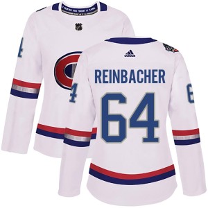 Montreal Canadiens David Reinbacher Official White Adidas Authentic Women's 2017 100 Classic NHL Hockey Jersey