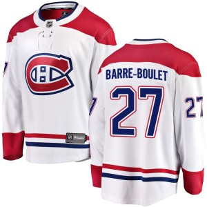 Montreal Canadiens Alex Barre-Boulet Official White Fanatics Branded Breakaway Adult Away NHL Hockey Jersey