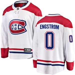 Montreal Canadiens Adam Engstrom Official White Fanatics Branded Breakaway Adult Away NHL Hockey Jersey