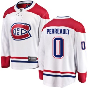 Montreal Canadiens Jacob Perreault Official White Fanatics Branded Breakaway Adult Away NHL Hockey Jersey