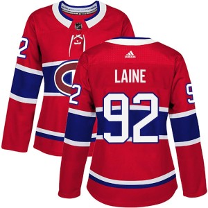 Montreal Canadiens Patrik Laine Official Red Adidas Authentic Women's Home NHL Hockey Jersey