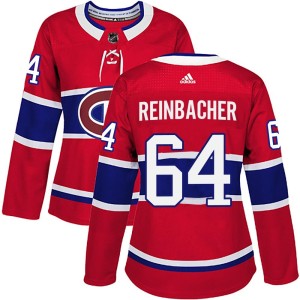 Montreal Canadiens David Reinbacher Official Red Adidas Authentic Women's Home NHL Hockey Jersey