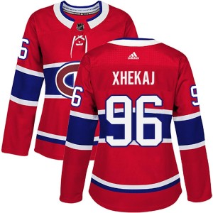 Montreal Canadiens Florian Xhekaj Official Red Adidas Authentic Women's Home NHL Hockey Jersey