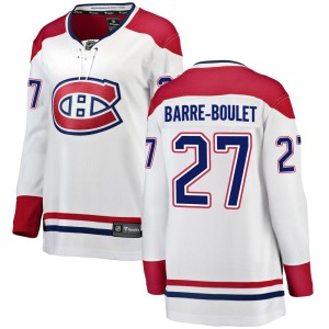 Montreal Canadiens Alex Barre-Boulet Official White Fanatics Branded Breakaway Women's Away NHL Hockey Jersey