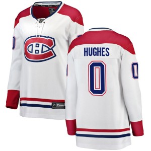 Montreal Canadiens Connor Hughes Official White Fanatics Branded Breakaway Women's Away NHL Hockey Jersey