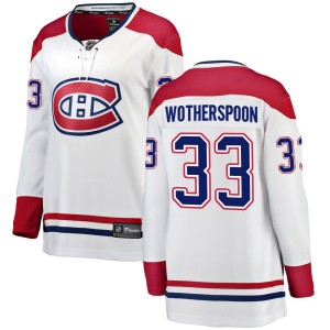 Montreal Canadiens Tyler Wotherspoon Official White Fanatics Branded Breakaway Women's Away NHL Hockey Jersey