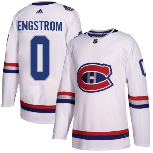 Montreal Canadiens Adam Engstrom Official White Adidas Authentic Adult 2017 100 Classic NHL Hockey Jersey