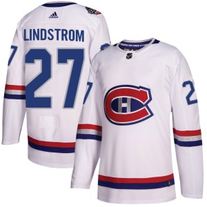 Montreal Canadiens Gustav Lindstrom Official White Adidas Authentic Adult 2017 100 Classic NHL Hockey Jersey