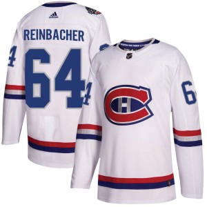 Montreal Canadiens David Reinbacher Official White Adidas Authentic Adult 2017 100 Classic NHL Hockey Jersey