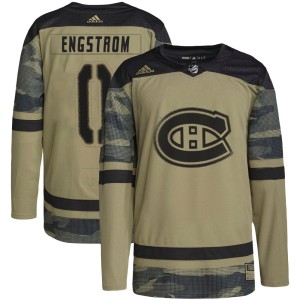 Montreal Canadiens Adam Engstrom Official Camo Adidas Authentic Adult Military Appreciation Practice NHL Hockey Jersey