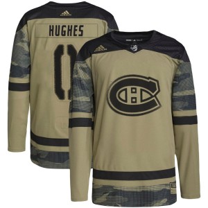 Montreal Canadiens Connor Hughes Official Camo Adidas Authentic Adult Military Appreciation Practice NHL Hockey Jersey