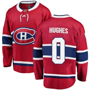 Montreal Canadiens Connor Hughes Official Red Fanatics Branded Breakaway Adult Home NHL Hockey Jersey