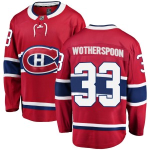 Montreal Canadiens Tyler Wotherspoon Official Red Fanatics Branded Breakaway Adult Home NHL Hockey Jersey