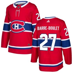 Montreal Canadiens Alex Barre-Boulet Official Red Adidas Authentic Adult Home NHL Hockey Jersey