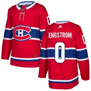 Montreal Canadiens Adam Engstrom Official Red Adidas Authentic Adult Home NHL Hockey Jersey