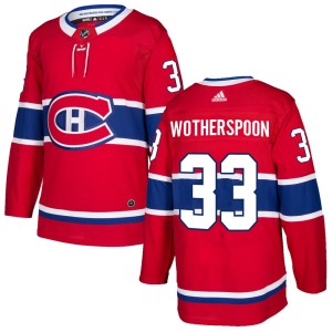 Montreal Canadiens Tyler Wotherspoon Official Red Adidas Authentic Adult Home NHL Hockey Jersey