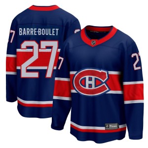 Montreal Canadiens Alex Barre-Boulet Official Blue Fanatics Branded Breakaway Youth 2020/21 Special Edition NHL Hockey Jersey