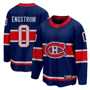 Montreal Canadiens Adam Engstrom Official Blue Fanatics Branded Breakaway Youth 2020/21 Special Edition NHL Hockey Jersey