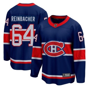 Montreal Canadiens David Reinbacher Official Blue Fanatics Branded Breakaway Youth 2020/21 Special Edition NHL Hockey Jersey