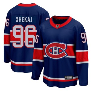 Montreal Canadiens Florian Xhekaj Official Blue Fanatics Branded Breakaway Youth 2020/21 Special Edition NHL Hockey Jersey