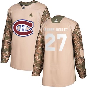 Montreal Canadiens Alex Barre-Boulet Official Camo Adidas Authentic Adult Veterans Day Practice NHL Hockey Jersey