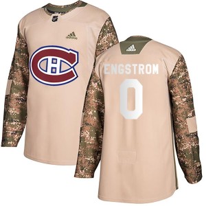 Montreal Canadiens Adam Engstrom Official Camo Adidas Authentic Adult Veterans Day Practice NHL Hockey Jersey