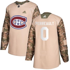 Montreal Canadiens Jacob Perreault Official Camo Adidas Authentic Adult Veterans Day Practice NHL Hockey Jersey