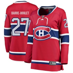 Montreal Canadiens Alex Barre-Boulet Official Red Fanatics Branded Breakaway Women's Home NHL Hockey Jersey