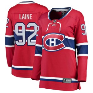 Montreal Canadiens Patrik Laine Official Red Fanatics Branded Breakaway Women's Home NHL Hockey Jersey